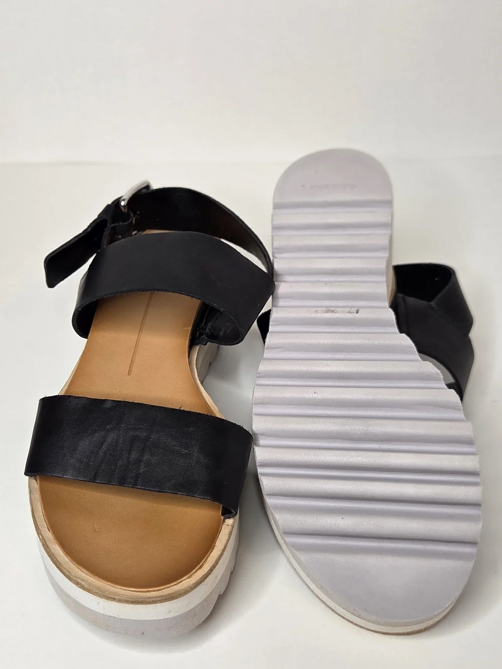 Dolce Vita Size 6 Moxie Black/ Gray Platform Sandals